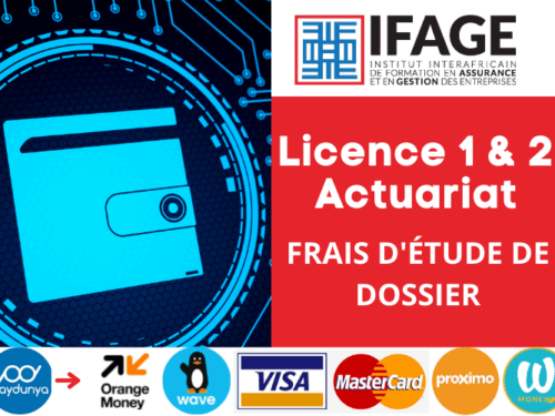Licence 1 & 2 Actuariat: Frais d'etudes de dossier