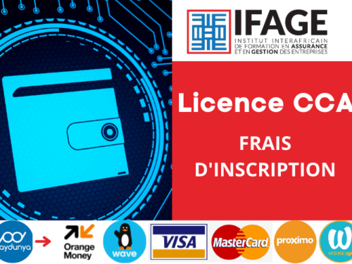 Licence CCA: Frais d'inscription