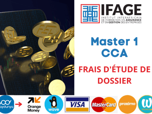 Master 1 CCA: Frais d'étude de dossier