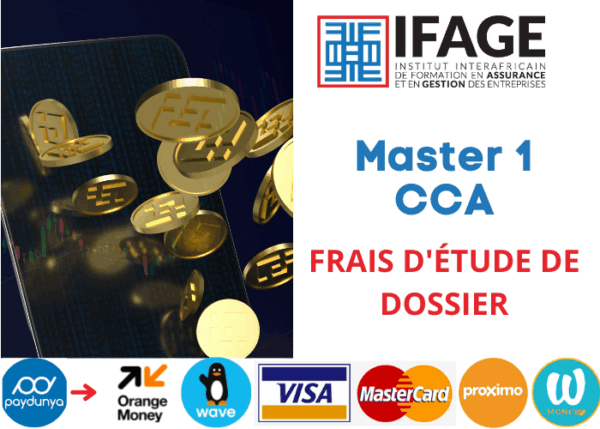 Master 1 CCA: Frais d'étude de dossier