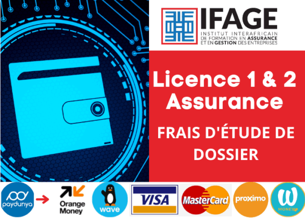 Licence 1 & 2 : Frais d'etudes de dossier