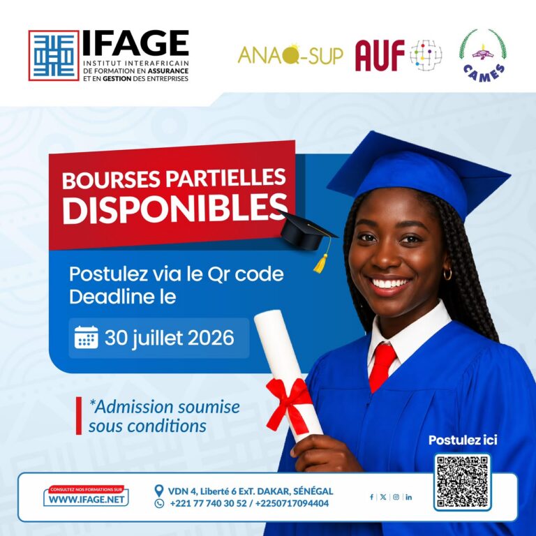 Bourses disponibles 2026 IFAGE